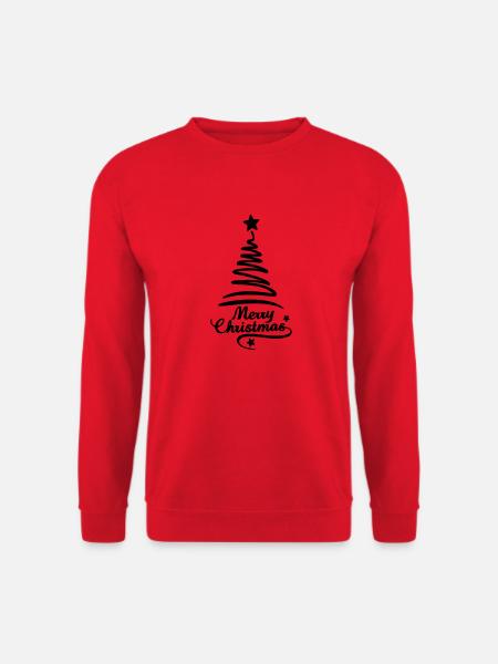 Weihnachtsbaum Merry Christmas - Unisex Pullover - Rot
