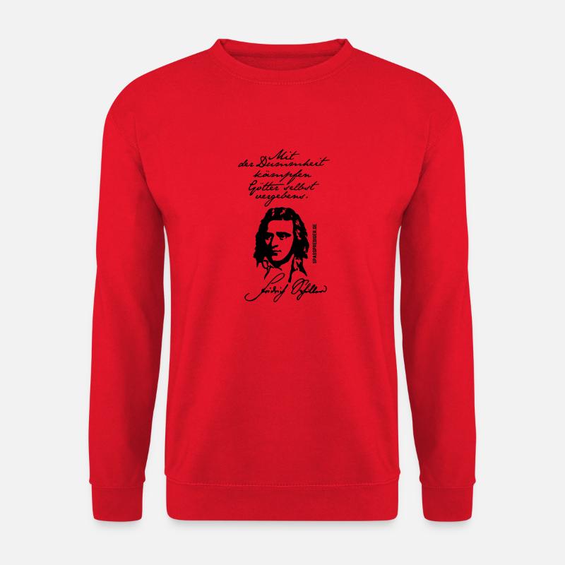 Zitat-Shirt Friedrich Schiller - Unisex Pullover - Rot