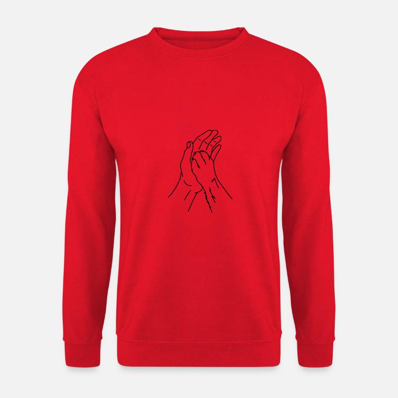 hand pfote amour - Sweat-shirt Unisexe - rouge