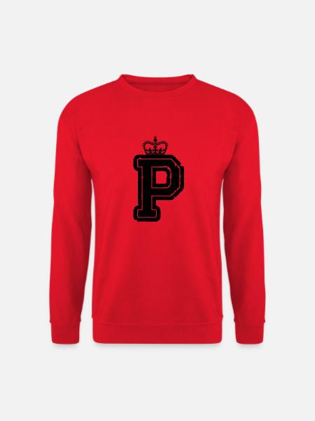 letter P krone - Unisex Sweatshirt - red
