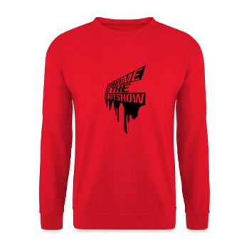 Welcome Shitshow Tropfen - Unisex Pullover - Rot - Vorne - Alina (178cm) & Michal (187cm)