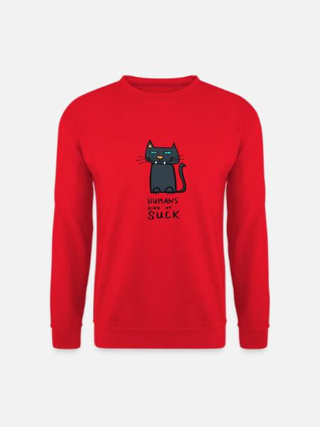 Humans kind of suck - Unisex Sweatshirt - red