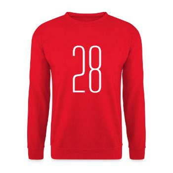 28 - Unisex Sweatshirt - red - Front - Alina (178cm) & Michal (187cm)