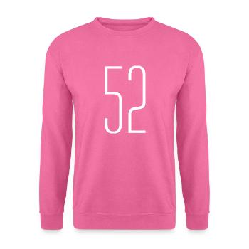 52 - Sweat-shirt Unisexe - rose - Devant