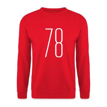 78 - Sweat-shirt Unisexe - rouge - Devant - Alina (178cm) & Michal (187cm)