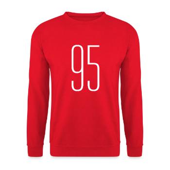 95 - Unisex Sweatshirt - red - Front - Alina (178cm) & Michal (187cm)