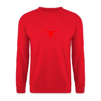 Stier - Unisex Pullover - Rot - Vorne - Alina (178cm) & Michal (187cm)