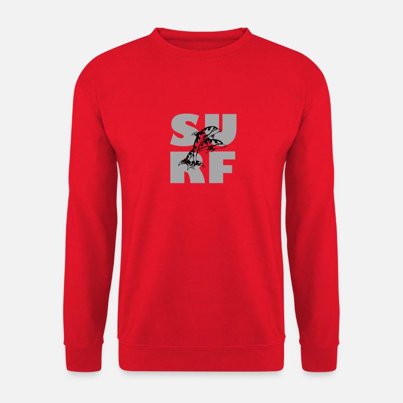 SURF Dolphins - Unisex Sweatshirt - red