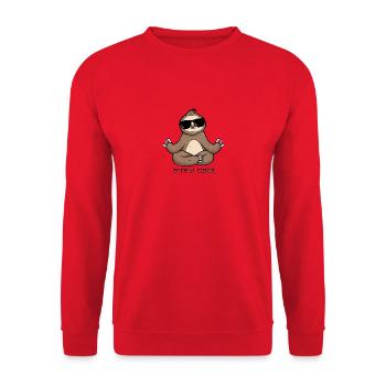 RESTEZ COOL 5 - Sweat-shirt Unisexe - rouge - Devant - Alina (178cm) & Michal (187cm)