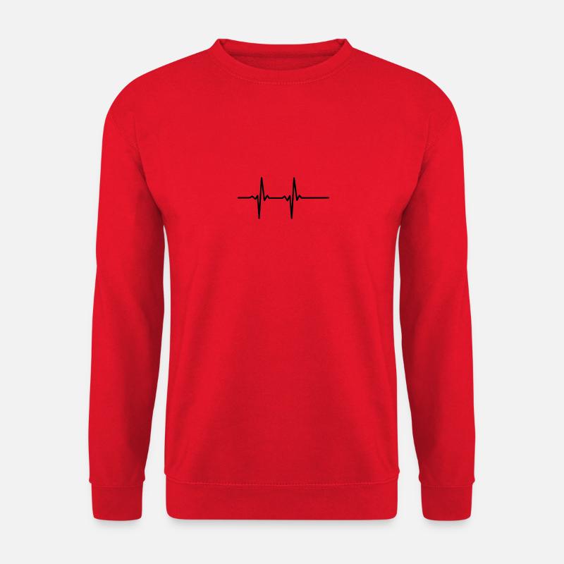 Einfacher Herzschlag - Unisex Pullover - Rot