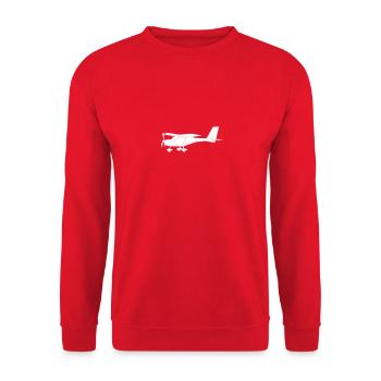 a22l Flugzeug Pilot Flieger Ultaleichtflugzeug - Unisex Pullover - Rot - Vorne - Alina (178cm) & Michal (187cm)