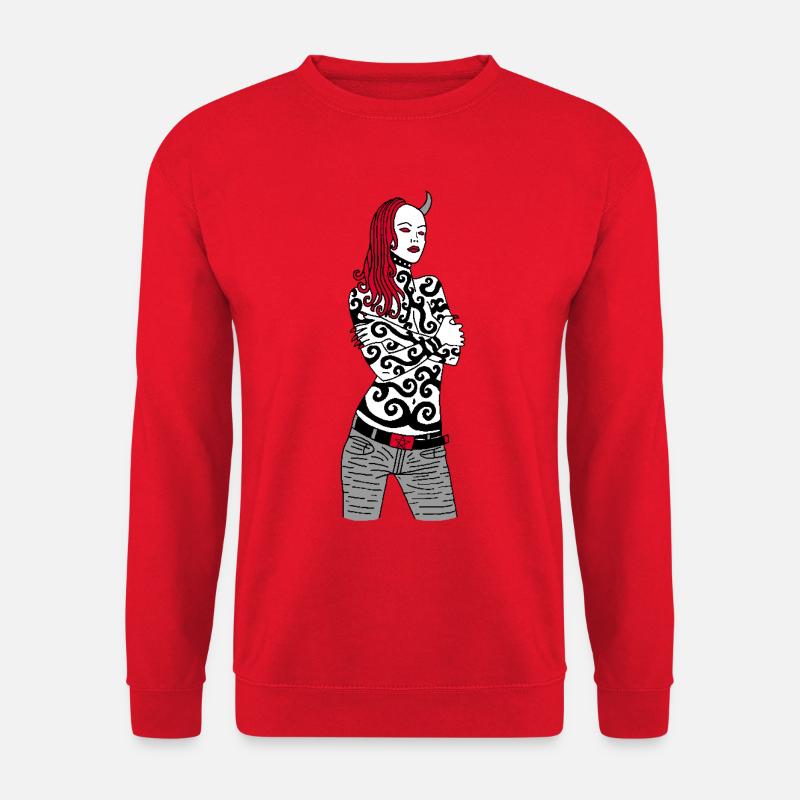 Dämonenfrau - Unisex Pullover - Rot