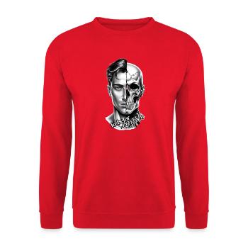 Existence Dualité (être ou ne pas être) - Sweat-shirt Unisexe - rouge - Devant - Alina (178cm) & Michal (187cm)
