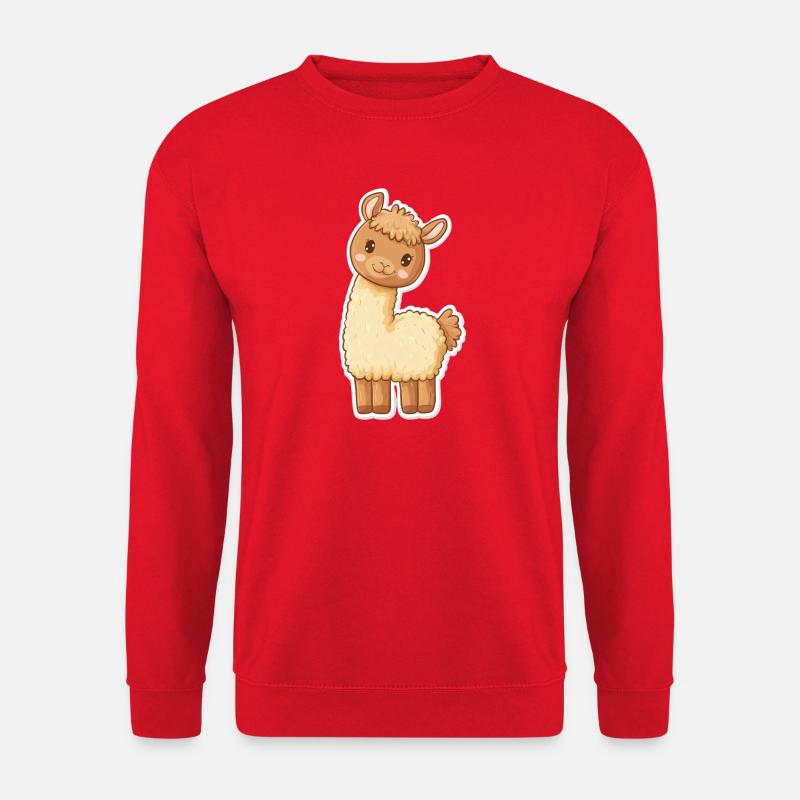 Llama Alpaca Llama Animal Gift - Unisex Sweatshirt - red