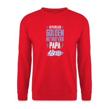 golden retriever dog dad - Unisex Sweatshirt - red - Front - Alina (178cm) & Michal (187cm)