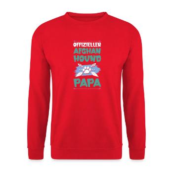 Afghan Hound Dogs Dad - Unisex Sweatshirt - red - Front - Alina (178cm) & Michal (187cm)