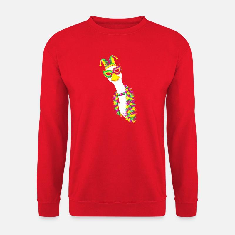Karneval Vogel Maske - Unisex Pullover - Rot