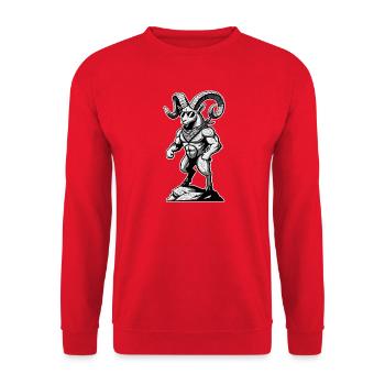 Randonneurs Alpinistes Montagnes Capricorn Buck - Sweat-shirt Unisexe - rouge - Devant - Alina (178cm) & Michal (187cm)