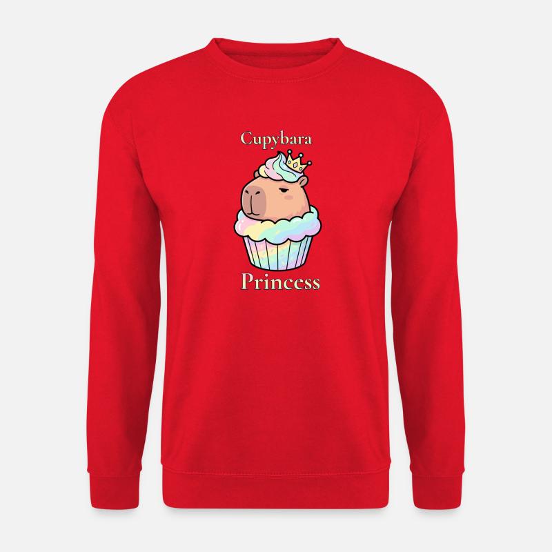 Cupybara Princess Capybara Cupcake mit Krone - Unisex Pullover - Rot