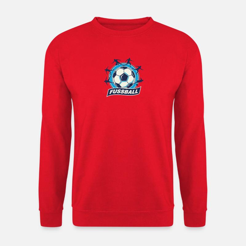 Fussball Kreis Emblem Dynamik - Unisex Pullover - Rot
