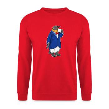 Taupe - Sweat-shirt Unisexe - rouge - Devant - Alina (178cm) & Michal (187cm)