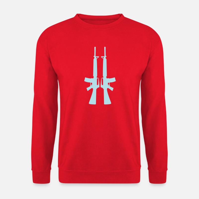Double Rifle Silhouette - Unisex Sweatshirt - red