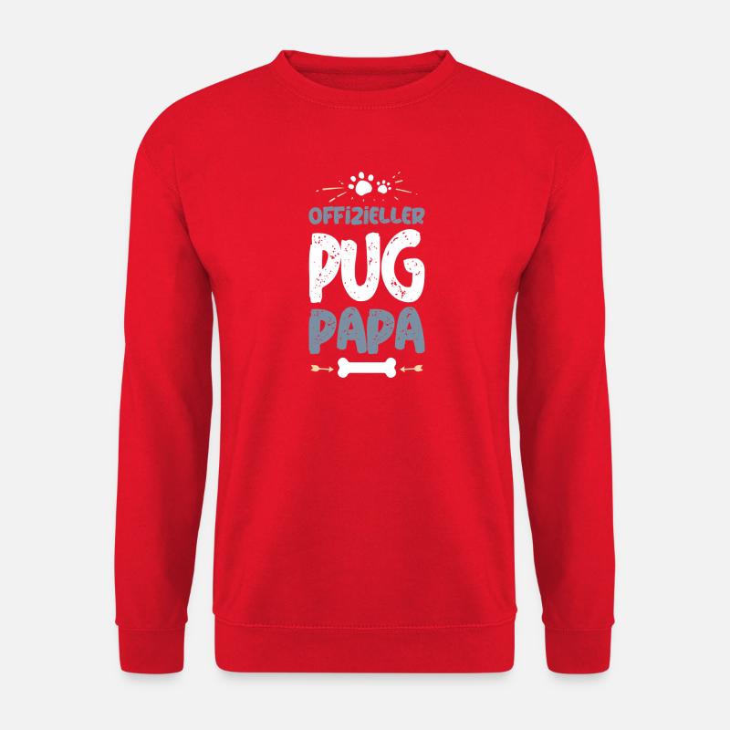 Pug - Unisex Sweatshirt - red