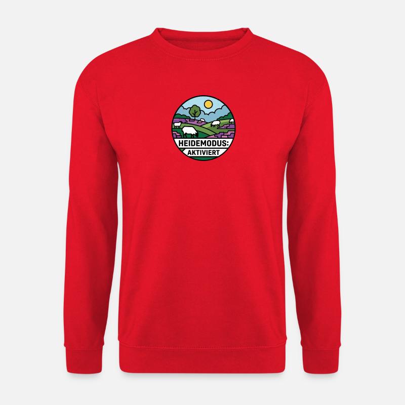 Lüneburger Heide Heidemodus Aktiviert  - Unisex Pullover - Rot