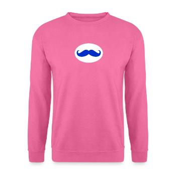 Mr moustache - Sweat-shirt Unisexe - rose - Devant