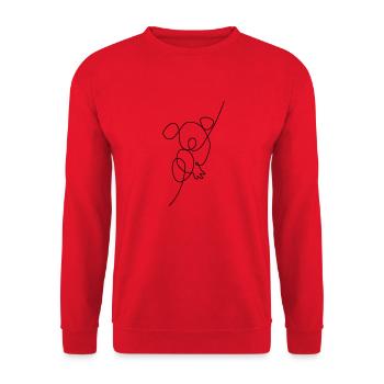 one line koala - Unisex Pullover - Rot - Vorne - Alina (178cm) & Michal (187cm)