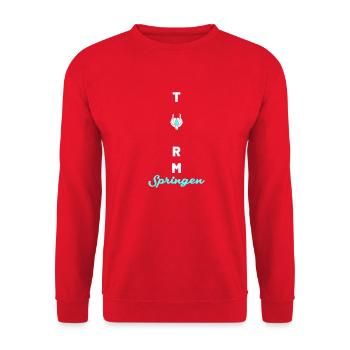 Turmspringenspringen figur - Unisex Pullover - Rot - Vorne - Alina (178cm) & Michal (187cm)