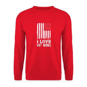 Déclaration amusante pour les fans de Hot Mom - Sweat-shirt Unisexe - rouge - Devant - Alina (178cm) & Michal (187cm)