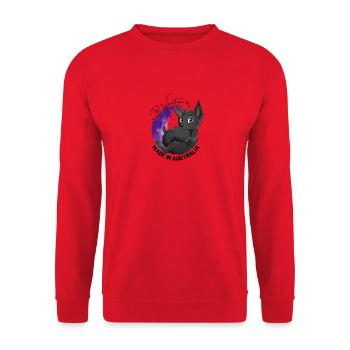 Kelpie Galaxy - Schwarz - Unisex Pullover - Rot - Vorne - Alina (178cm) & Michal (187cm)