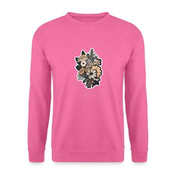 Mer enchanteresse de fleurs, bouquet, fleurs, autocollants - Sweat-shirt Unisexe - rose - Devant
