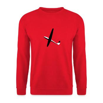 Glider Gliding Glider Glider Pilot Pilot - Unisex Sweatshirt - red - Front - Alina (178cm) & Michal (187cm)