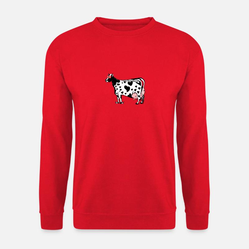 Herzen Kuh - Unisex Pullover - Rot