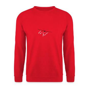 Segelflugzeug Segelfliegen Segelflieger - Unisex Pullover - Rot - Vorne - Alina (178cm) & Michal (187cm)