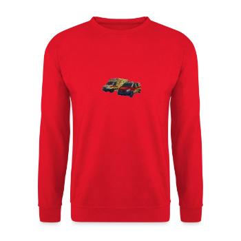 RTW Rettungsdienst Krankenwagen Einsatz Alarm KTW - Unisex Pullover - Rot - Vorne - Alina (178cm) & Michal (187cm)