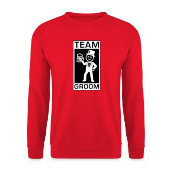 L’équipe Groom Bräutigam - Sweat-shirt Unisexe - rouge - Devant - Alina (178cm) & Michal (187cm)