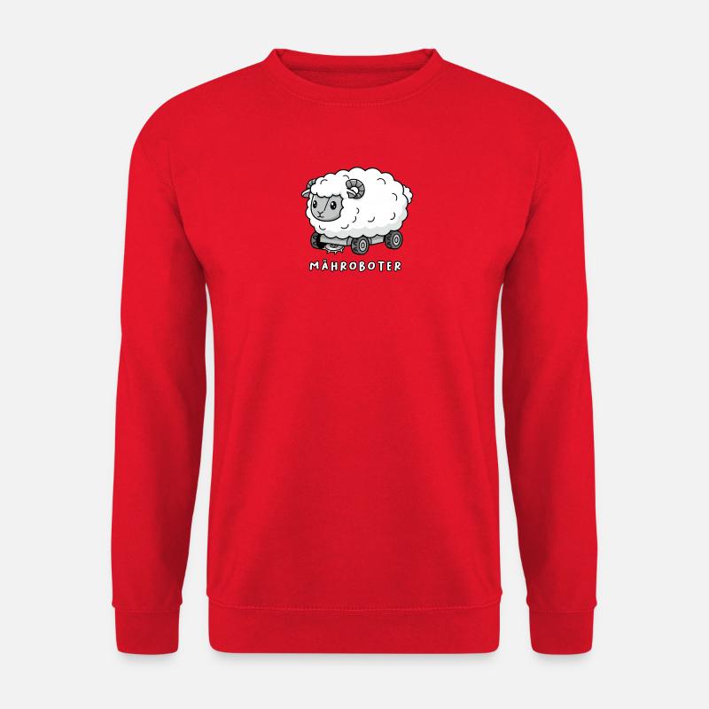 Mähroboter Schaf - Unisex Pullover - Rot