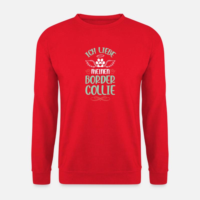 Ich liebe Border Collie - Unisex Pullover - Rot