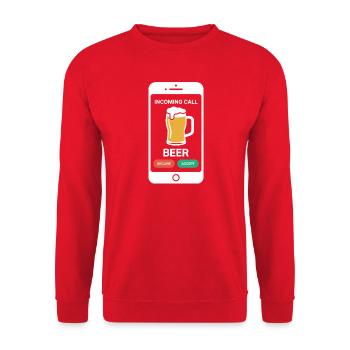 Bier Appel entrant Bière JGA Herren Männerabend - Sweat-shirt Unisexe - rouge - Devant - Alina (178cm) & Michal (187cm)