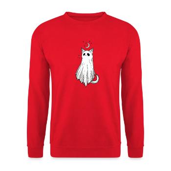 Chat du brouillard au clair de lune - Sweat-shirt Unisexe - rouge - Devant - Alina (178cm) & Michal (187cm)