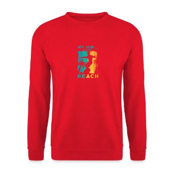 Mein Job ist nur Strand - Mon travail n’est que plage - Sweat-shirt Unisexe - rouge - Devant - Alina (178cm) & Michal (187cm)