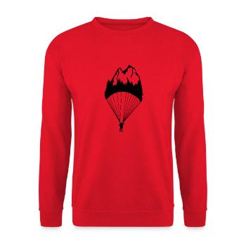 Montagne - Parapente - (18) - Sweat-shirt Unisexe - rouge - Devant - Alina (178cm) & Michal (187cm)