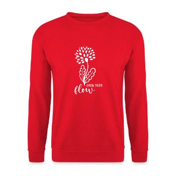 grow your flow - Unisex Pullover - Rot - Vorne - Alina (178cm) & Michal (187cm)
