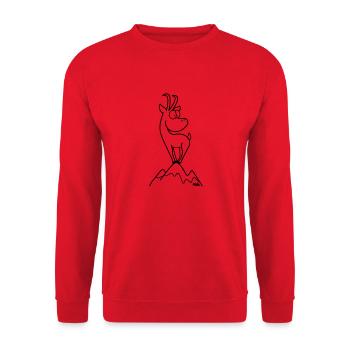 Chamois - Unisex Sweatshirt - red - Front - Alina (178cm) & Michal (187cm)