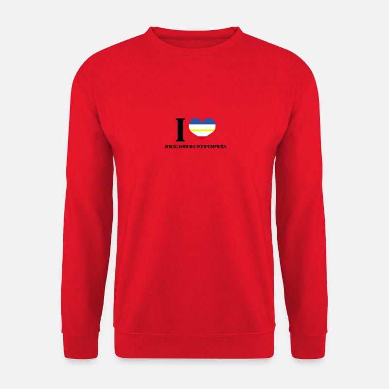 I love Mecklenburg Vorpommern - Unisex Pullover - Rot