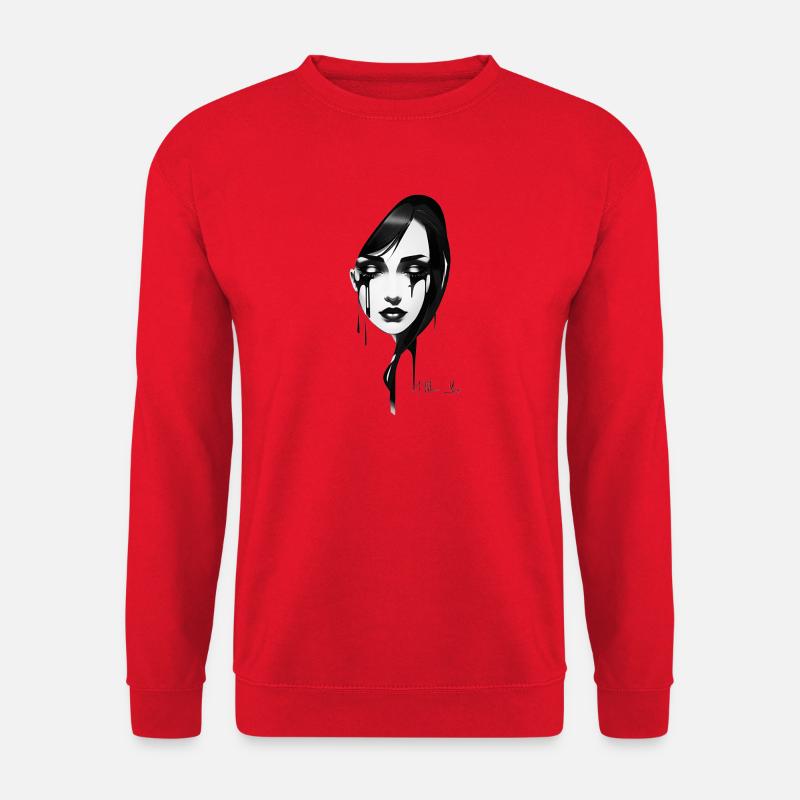 Elegante Frau Porträt - Unisex Pullover - Rot