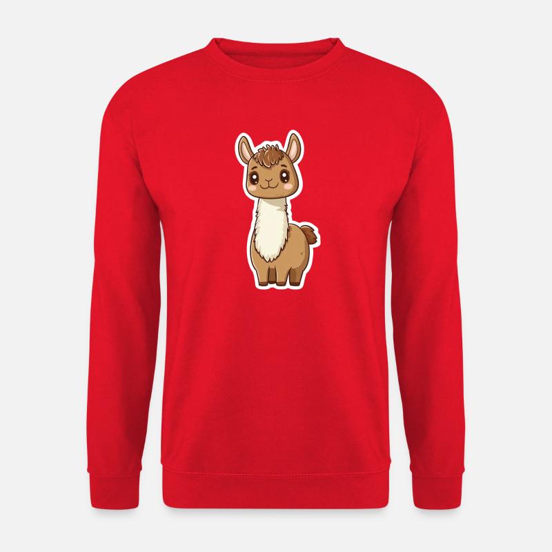 Llama Alpaca Llama Animal Gift - Unisex Sweatshirt - red